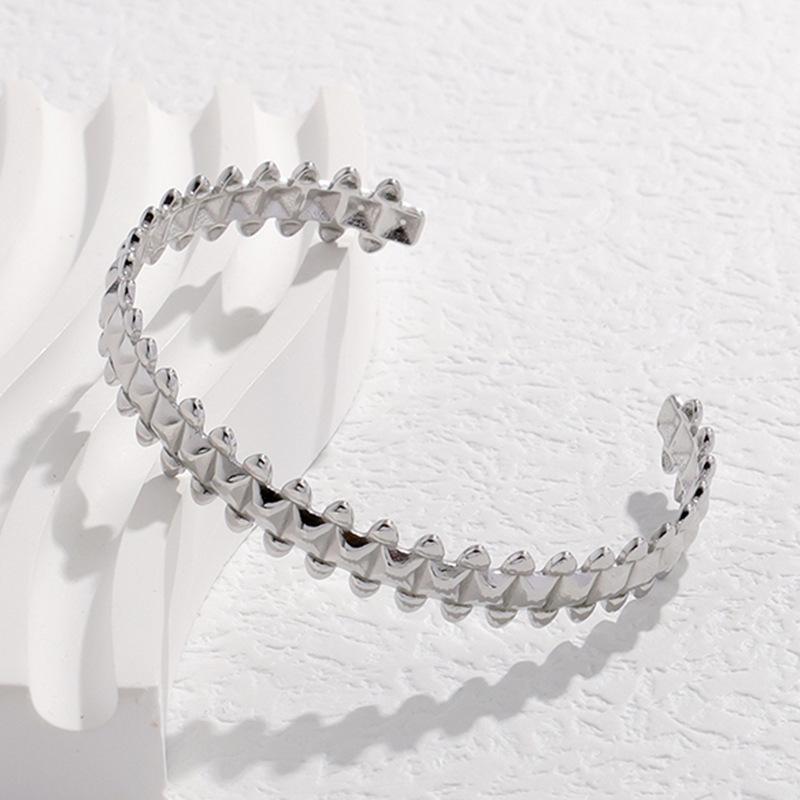 Titanium Steel Bracelet Women's Versatile Stainless Steel Open Bracelet Creative Handmade Bracelet Simplicity  Bangles Open  Jewelry Gifts