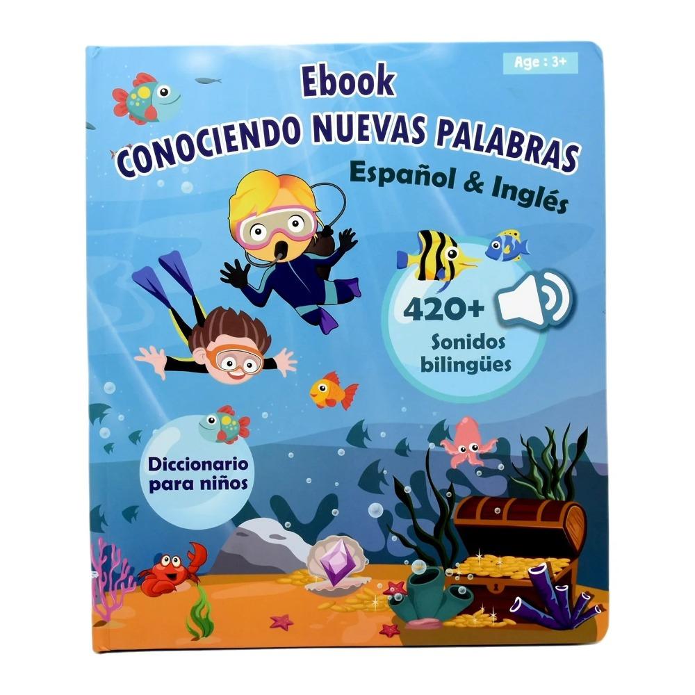 Montessori Spanish English Language Learning Machine Electronic Reading Books Toddler Baby Educational Toys Multifunction Ebook