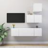 Vidaxl 4-Cz. TV Cabinet Set, White, Wood-Based Material