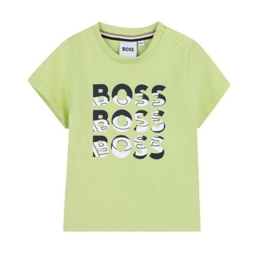 Boss Childrens/Kids Lettering Crew Neck Regular T-Shirt