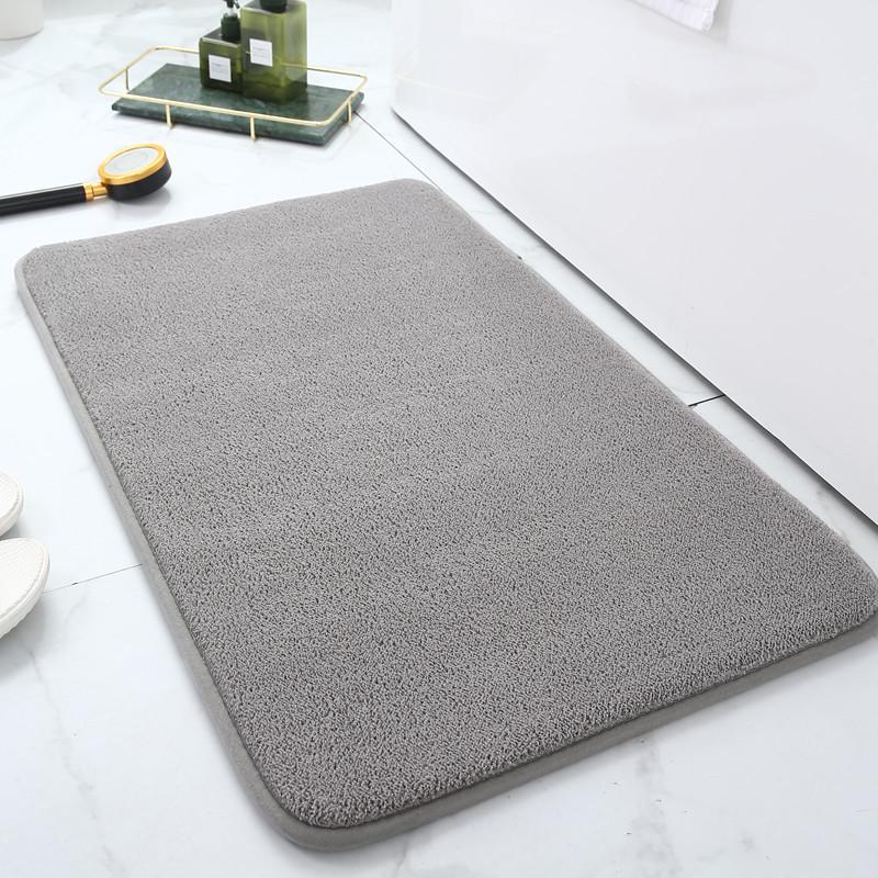 Imitation Cashmere Memory Foam Absorbent Floor Mat for Bathroom, Toilet, Kitchen, and Living Room.