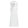 Elegante Vestido de Noite Longo 2026 com Bordados e Pedras Strass