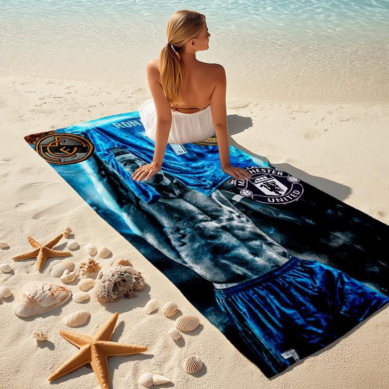 Cristiano Ronaldo Portugal Football Legend Ronaldo Beach Towel Soft Portable For Travel Absorbent Bath Towel Outdoor Pool Towel Swim Travel And Vacati