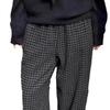 Korean Style High-Waisted Plaid Wool Wide-Leg Pants for Women - Autumn/Winter Trend