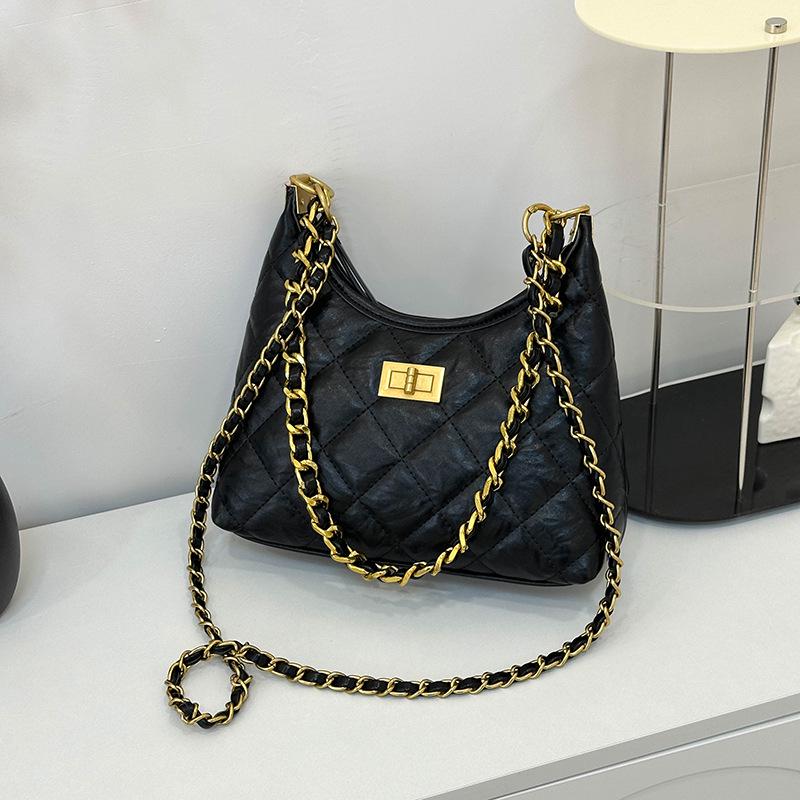 Women's Large Capacity Quilted Chain Bag - 2025 Autumn/Winter Fashion Crossbody Dumpling Bag