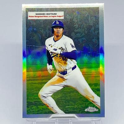 Used Shohei Ohtani 2025 Topps Chrome Platinum Los Angeles Dodgers MLB Card
