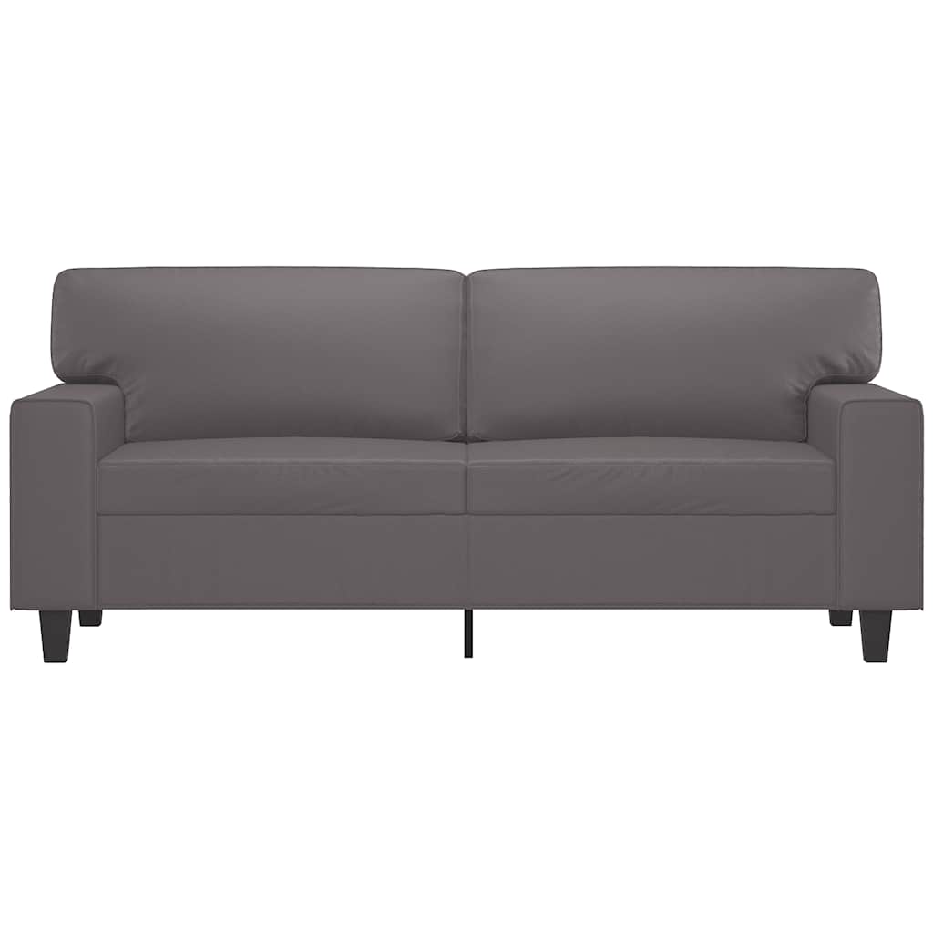 Vidaxl 2-Seater Sofa, Grey, 140 Cm, Faux Leather