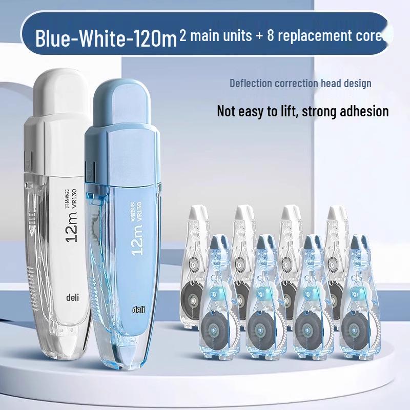 Deli Student Correction Tape with Replaceable Core - Large Capacity & Easy Press-to-Use