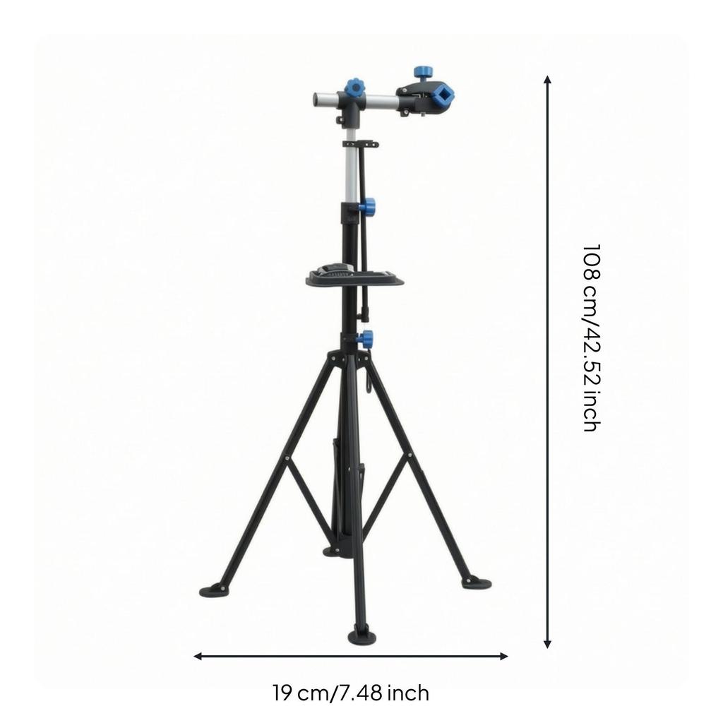 Bike Repair Workstand with Clamp Floor-Standing Maintenance Rotating