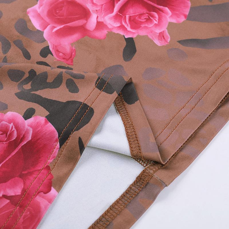 Sexy Neckholder Neckholder Taschenhals Print Kleid Damen Sommer Gewürzkleid