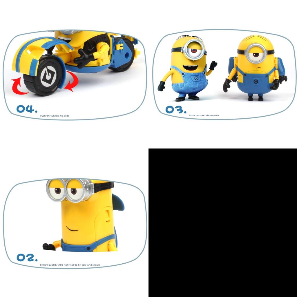 Ich – Einfach unverbesserlich Minions Kevin Stuart Bob Actionfigur Verformbares Modell Spielzeugauto Sammle die gesamte Serie für maximale Action!