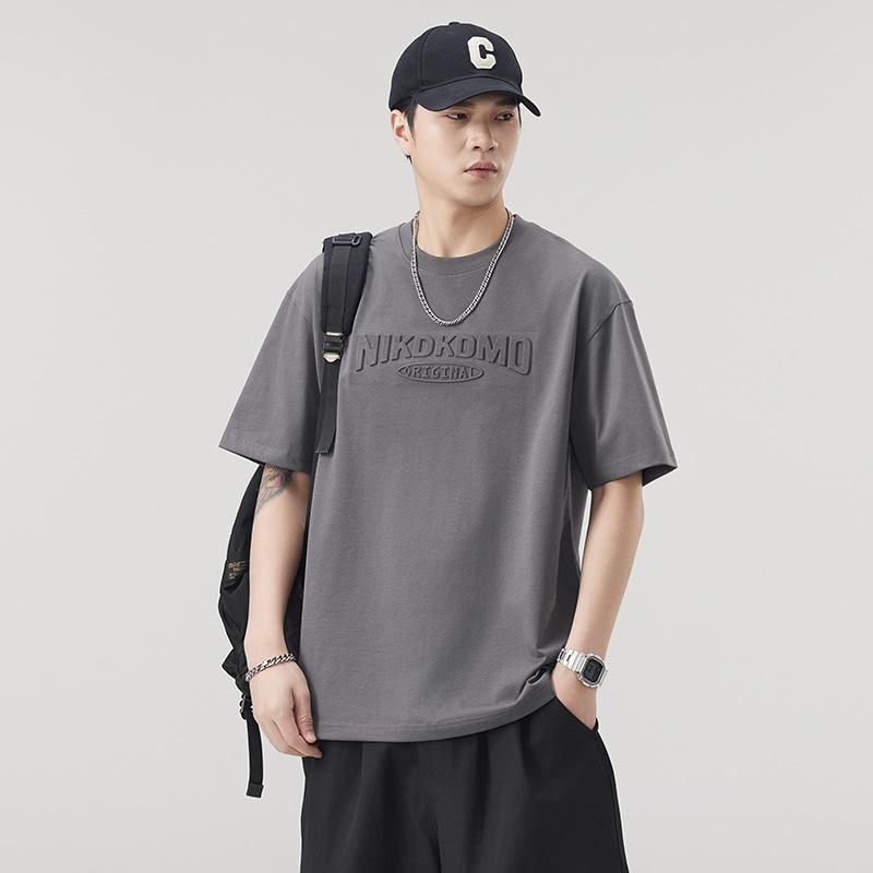 Latest Summer Mens Cotton Round Neck T-shirt Stylishable Relaxed Fit Short-sleeved T-shirt