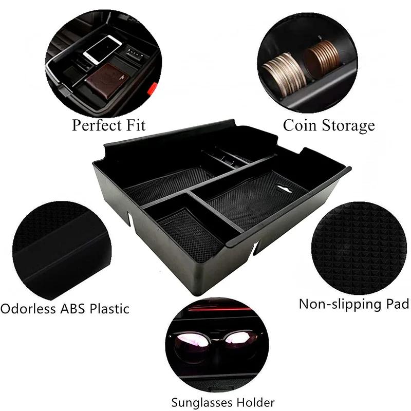 Car Armrest Center Storage Box Container Glove Organizer Case 2018 2019 2020 2021 2022 2023 Accessories For Volkswagen VW Atlas