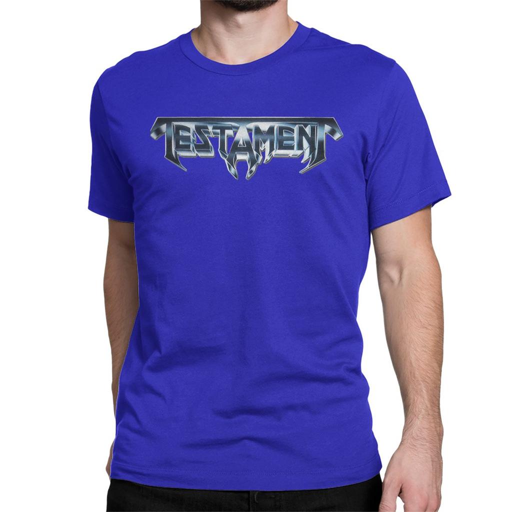 Pánské Dámské LOGO Metalová Hudební Skupina Rockové Tričko Testament Čistá Bavlna Top Úžasná Trička s Krátkým Rukávem a Kulatým Výstřihem Letní Trička