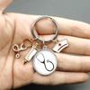 Paint Fashion Creative Nurse Medical Syringe Stethoscope Image Keychain Glass Suitable Nurses and Doctors Key Ring Pendant Gift