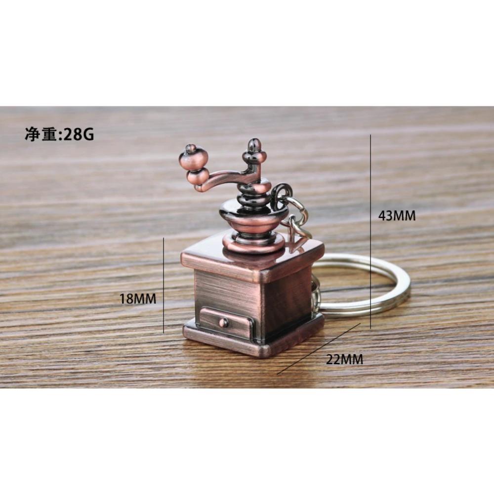 3D Mini Legierung Metall Kaffeeausrüstung Schlüsselanhänger Moka Kanne Kaffeetasse Eimer Schlüsselanhänger Café Geschenk für Kaffeeliebhaber Schlüsselanhänger Anhänger