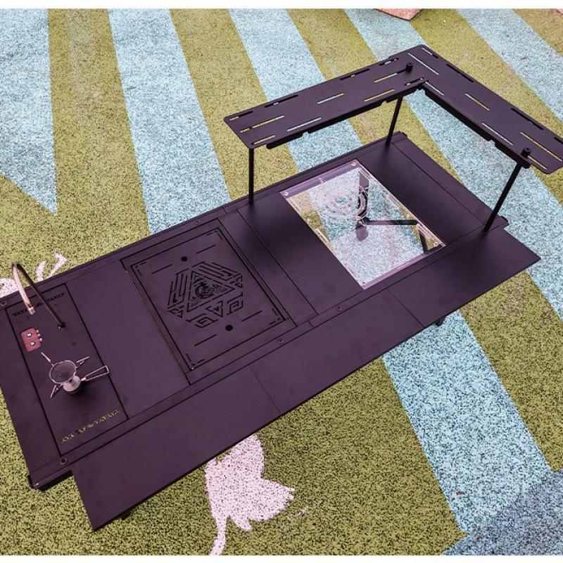 Portable Aluminum 4-in-1 BBQ Camping Table & Chair Set