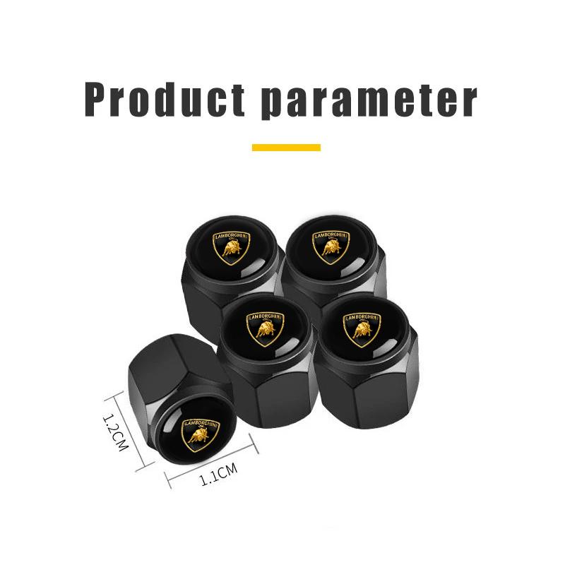 Aluminum Car Tire Valve Caps Cover Theftproof Wheel Tyre Stem For Lamborghini LP570 LP610 Urus LP700 LP770 Gallardo Aventador