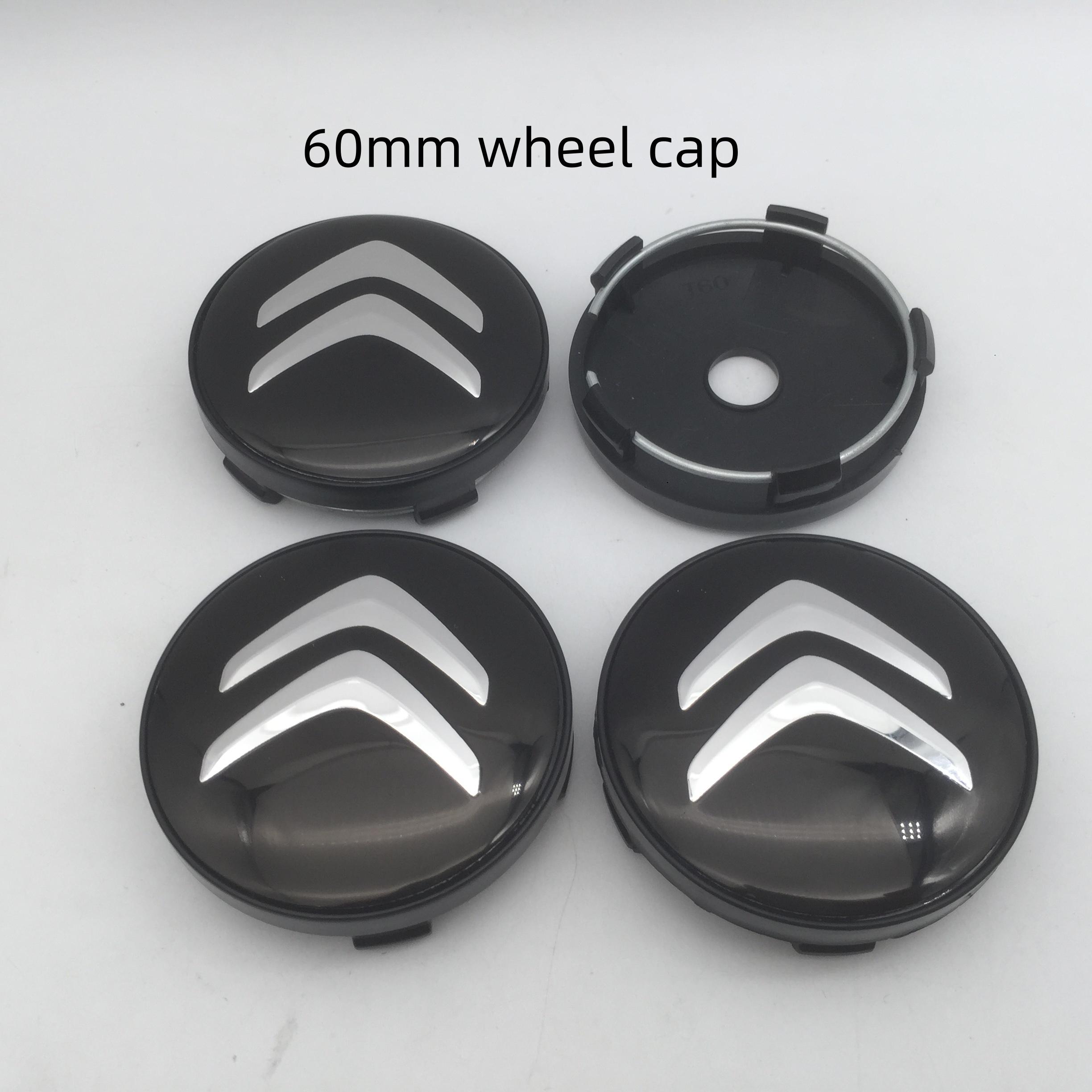 

4pcs 3D For Citroen 56mm 60mm 68mm Car emblem Wheel hub Center Cap Badge covers sticker Decals Styling accessories