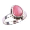 Natural Rhodochrosite Gemstone 925 Solid Sterling Silver Jewelry Ring S.10 M3l65
