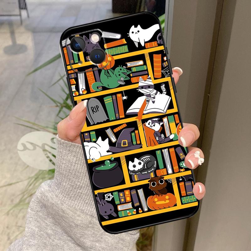 

Library Magic cats Kitten Case For iPhone 17 Pro Max 16 15 13 12 11 14 Pro Max Plus 13 12 Mini 16e 17 Air Back Cover iPhone 17