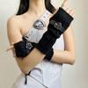 Star Knitted Arm Warmers Elastic Fingerless Gloves Fashion Y2K Warm Sleeves  Clothing Accessories