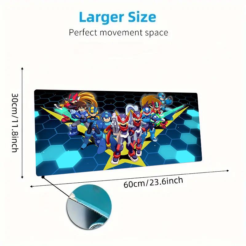 Mega man Color Mouse Pad Large Gaming Table Cushion Non-slip Laptop Tablet Big Mousepad XXL Mat Mini PC Playmat With Lock edge