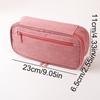 Portable Two-layer Large Capacity Pencil Bag Boy Canvas Pen Case School Office Supplies Storage Bag Office Stationery Bag Gift