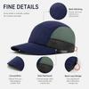 Quick Dry 5 Panel Cap Men Lightweight Running Hat Color Block Plaid Breathable Sports Baseball Cap Large Head Outdoor Cycling