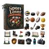 Sports Collectibles for Enthusiasts Advent Calendar 2026, 24-Day Christmas Countdown Box with Mini Durable Sport Ornaments Volleyball Golf Hockey