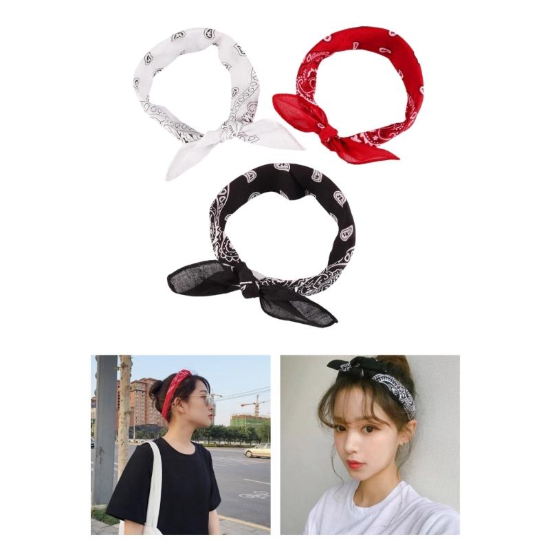 Girls Bandana Head Wrap Exquisite Hip Hop Hair Cover Wrap Turban Photo Props