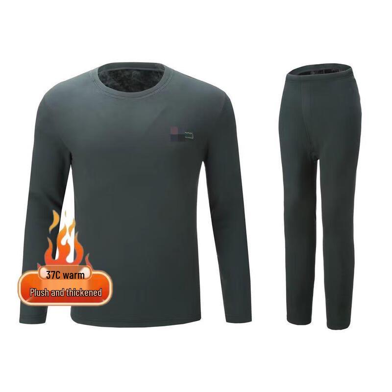 Unisex Winter Fleece-Lined Thermal Underwear Set XL (175)