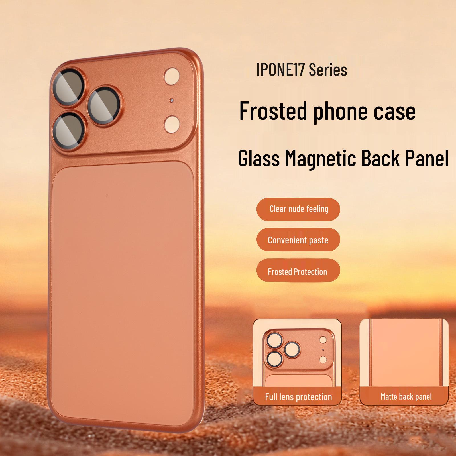 

Magnetic AG Glass Frosted Back Sticker for iPhone 17 PRO MAX - Compatible with Apple 15 iPhone 17 Pro