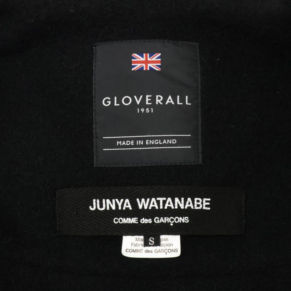 JUNYA WATANABE MAN X Gloverall JH-C017 Wool Duffle Jacket with Leather Sleeves and Studs Coat S blackUsed