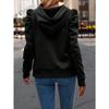 2025 Autumn Winter New Polo Hoodie Solid Color Long Sleeve Fashion Stacked Sleeve Casual Comfortable Women's Hoodie