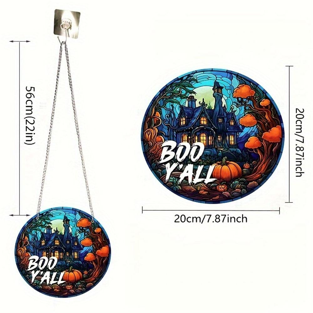 Wooden Hang Tag Trick Or Treat Halloween Sign Craft Decoration Door Hanger Wall Decor Outdoor Party Supplies Halloween Indoor