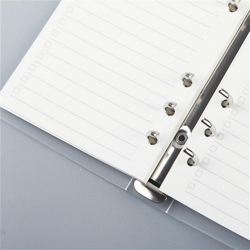 1Pc Transparent Color Plastic Clip File Folder A5/A6/A7 Notebook Loose Leaf Ring Binder Planner Agenda School Notebook Cover