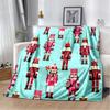3D Nutcracker Christmas Tree Soft Plush Blanket,Flannel Blanket Throw Blanket for Living Room Bedroom Bed Sofa Picnic Cover Kids