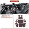 Car Rubber Door Groove Mat for Toyota Yaris Cross XP210 ~2023 2022 Cup Cushion Gate Slot Coaster Dust-proof Pad