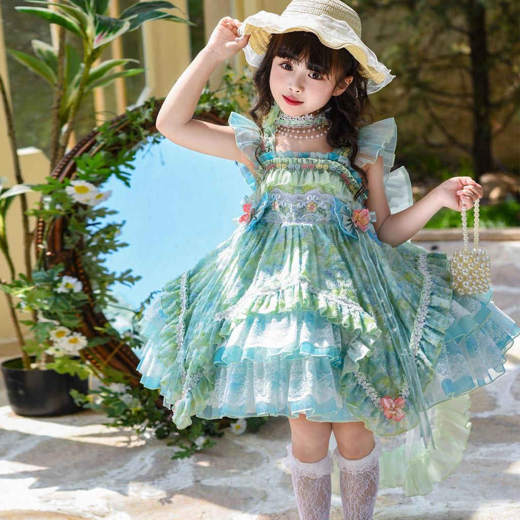 Little Girl Flower Fairy Princess Dress - Summer Birthday Party Outfit