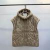 Winter new down vest women's short hooded vest fashionable versatile foreign style vest waist warm