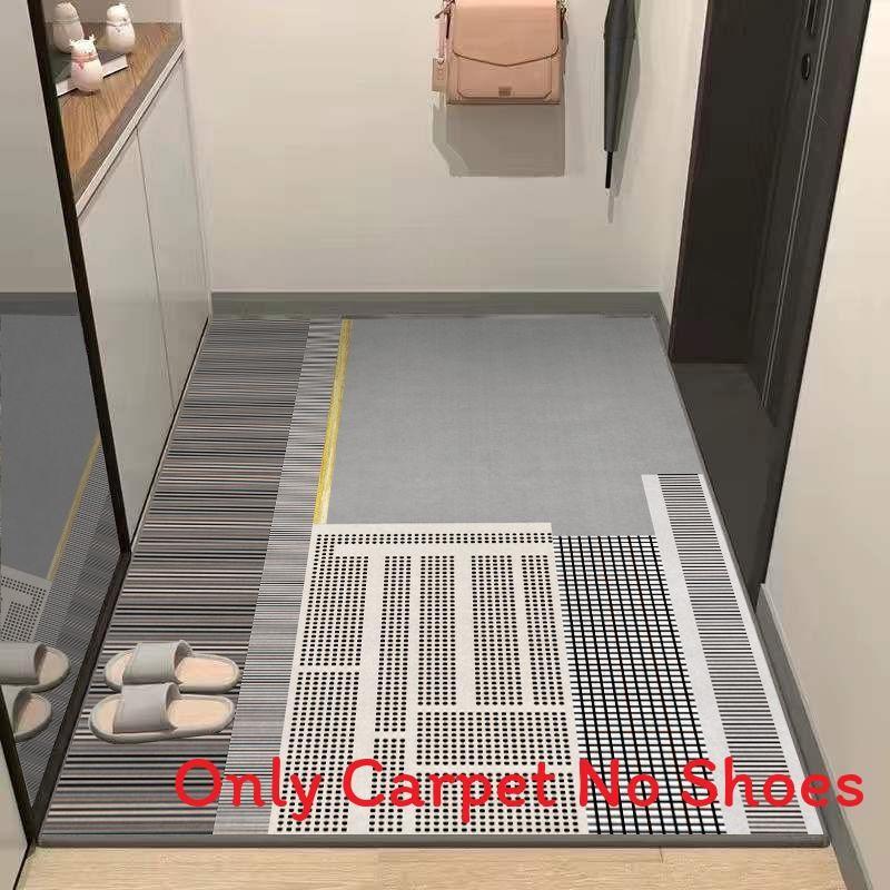 Modern Entryway Minimalist Doormat With Polyester Fiber For Home Decor Entrance