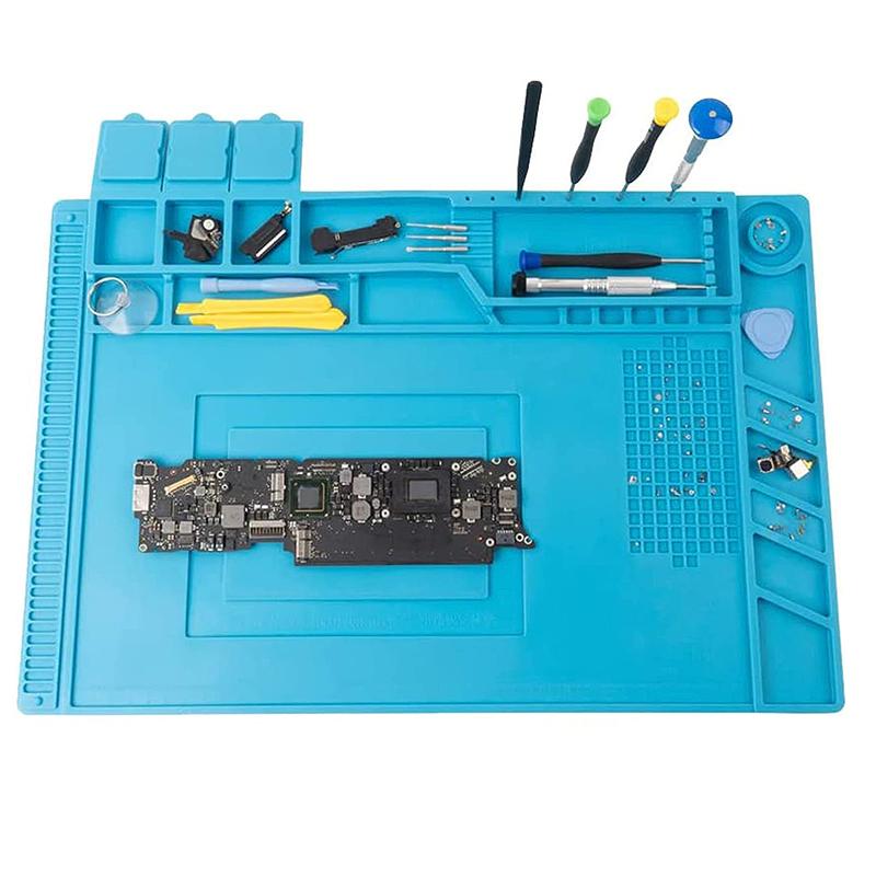 Soldering Mat Repair Pad Insulation Heat Resistant 932°F Soldering Station Silicone Work Pad Desk Workbench Phone Repair Tool