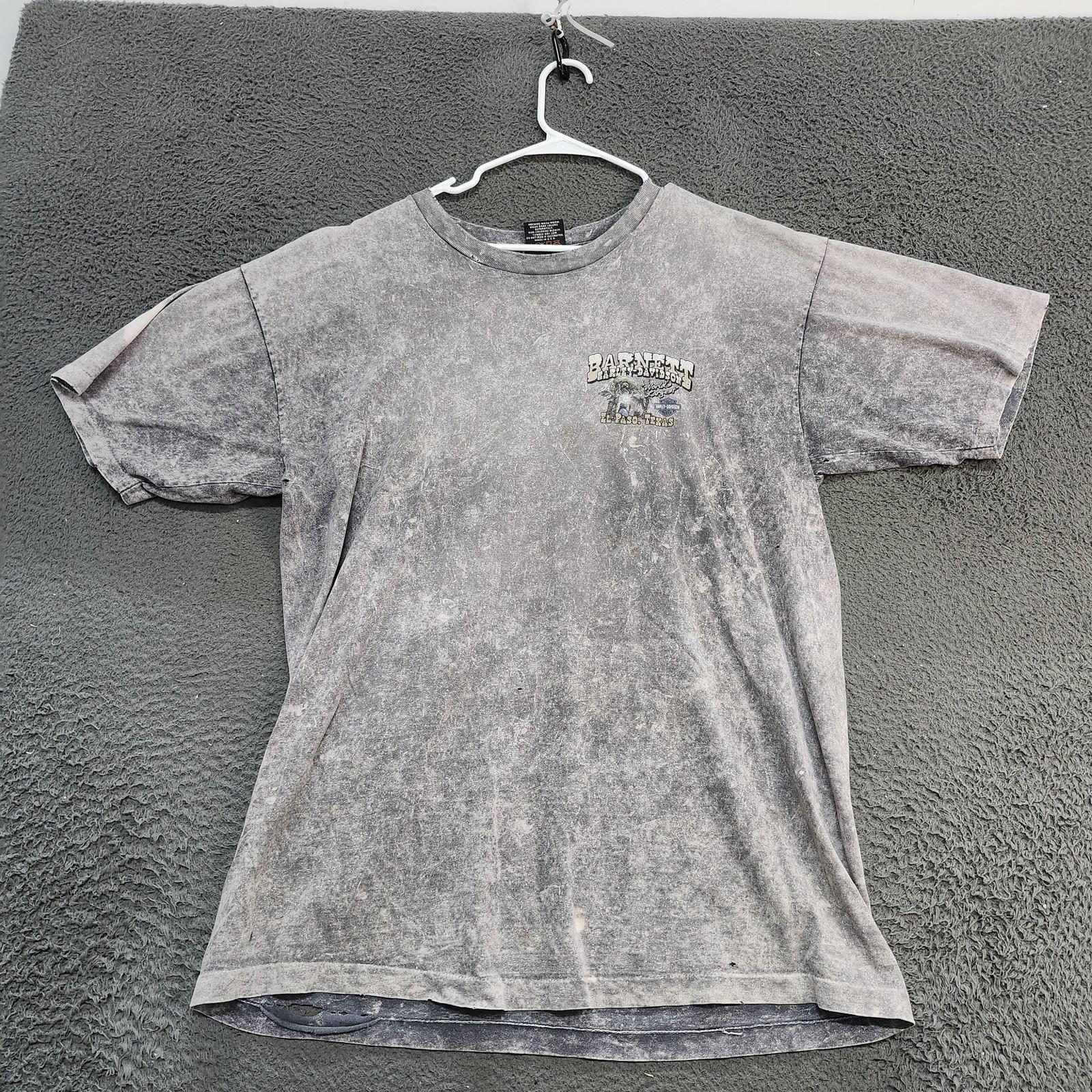 Harley-Davidson Shirt Mens XL Gray Barnett El Paso Texas Biker Graphic Tee Unisex T-Shirt XXXXL