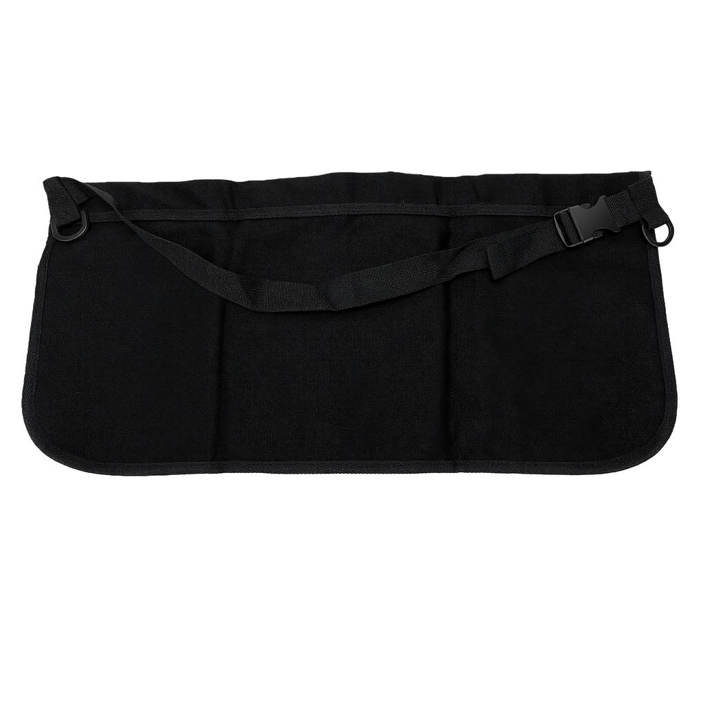 Black Short Waitress Apron 7 Pockets Adjustable Server Apron for Women Man Restaurants Cafes Machine Washable