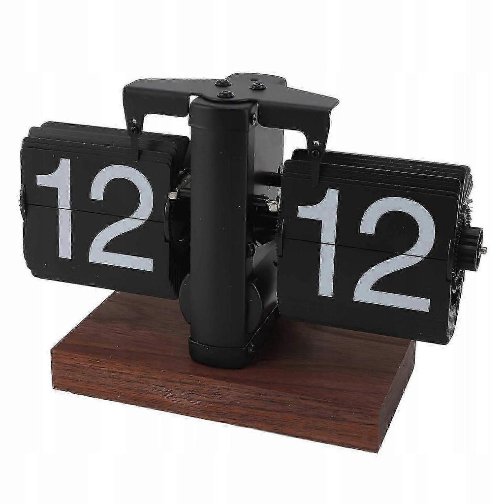 Vintage 24-Hour Tilting Desk Clock with Non-Slip Base