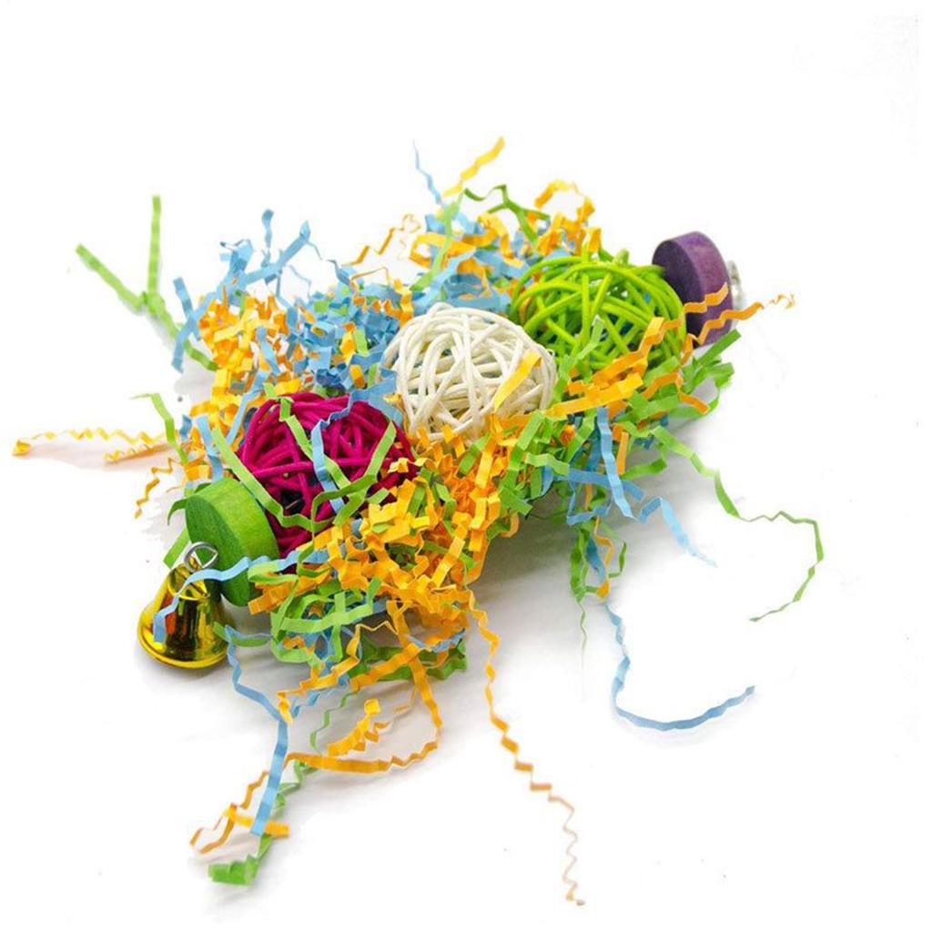 Foraging Toys For Birds 4 Pieces Parakeet Foraging Toy Parrot Supplies Colorful Chew Play Set For Cage Climbing Perches Hangers