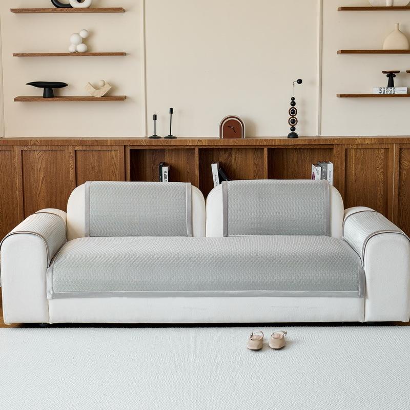 Ice Silk Sofa Cushion  New Summer Summer Mat Seat Cushion Light Luxury High-End Non-Slip Leather Sofa Cover