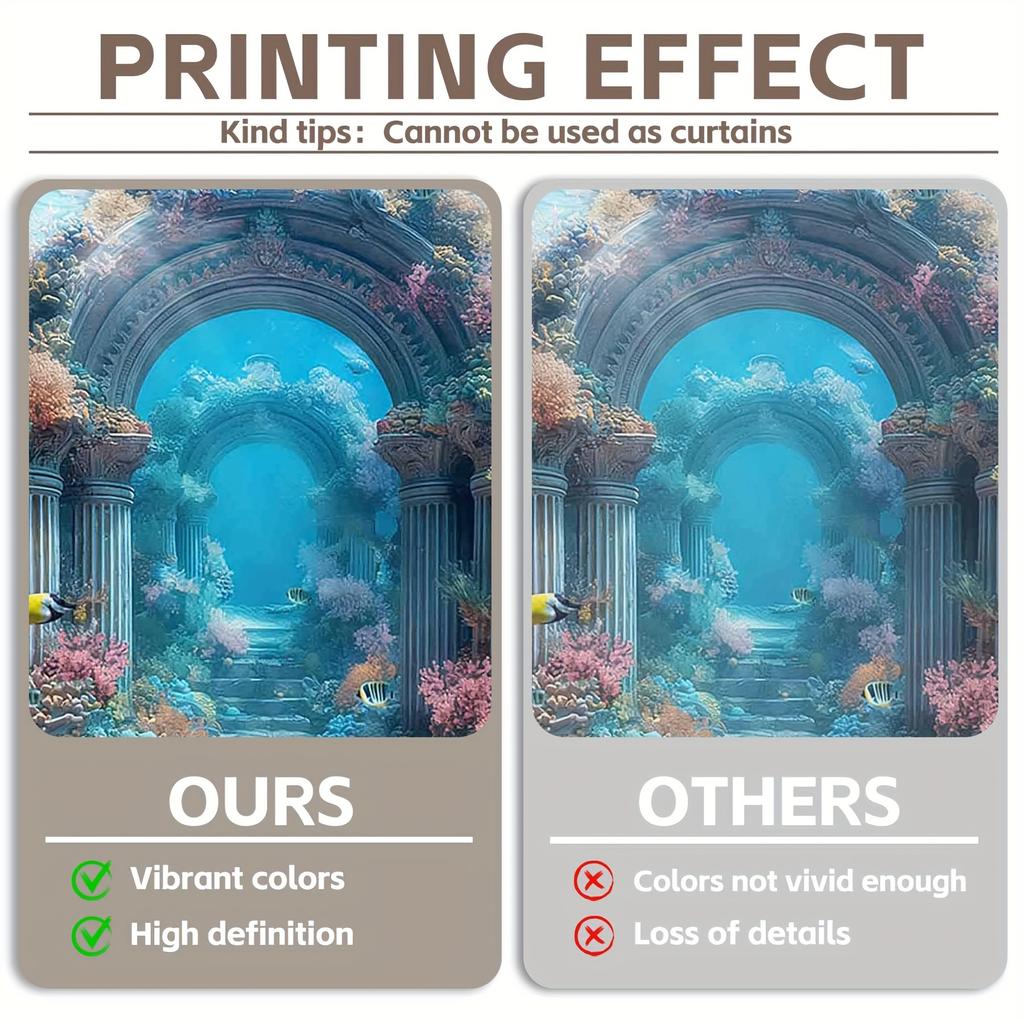 Fairy Undersea Castle Ruins  Decoration Background Winter Photography Backdrop Decorations For Photo Studio Photo Booth Christams Party