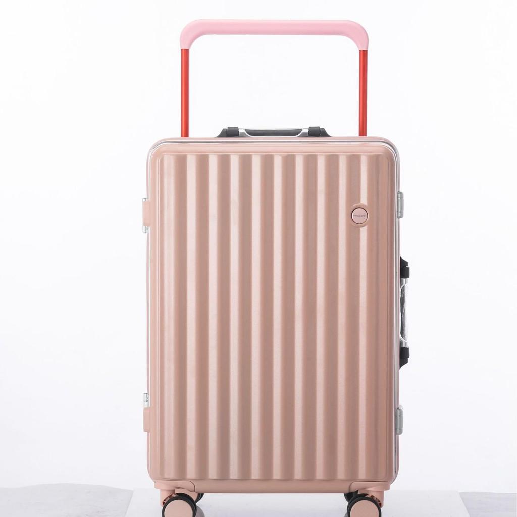 20-Inch Lightweight Aluminum Suitcase with Universal Wheels for Female Students
